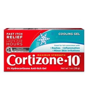 CORTIZONE-10 Maximum Strength 1% Hydrocortisone Anti-Itch Cooling Relief Gel NEW